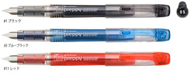 PLATINUM 白金牌 preppy PSQ-300 0.5 中字鋼筆, PS-40 卡式墨水 黑色 2支入, 黑色, 卡式墨水 2支入