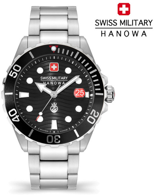 스위스밀리터리 하노와 200M 방수 다이버 손목시계 SMWGH2200301 SWISS MADE