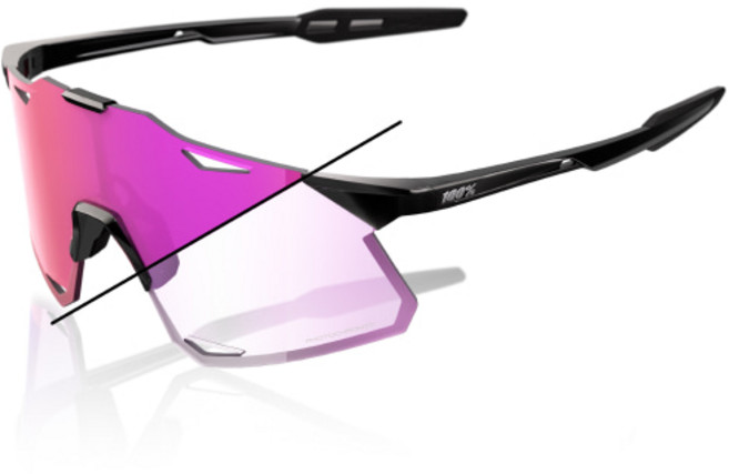 60000-00031 / 하이퍼크래프트 글로스 블랙 - 퍼플 미러 포토크로믹(변색), 단품, 1개