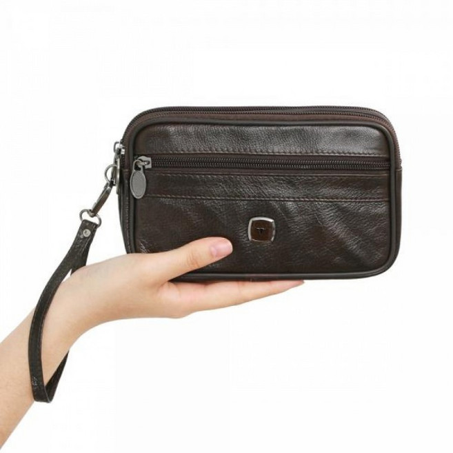 3107 블루마운트 천연 소가죽 남성 맨스백 핸드폰가방