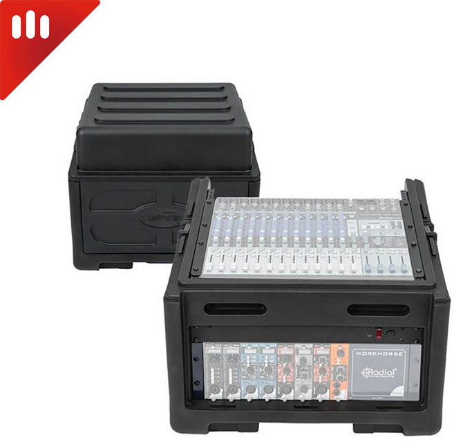 SKB 1SKB-R104W / 4U 상단 믹서 거치형 랙케이스 (바퀴 O)