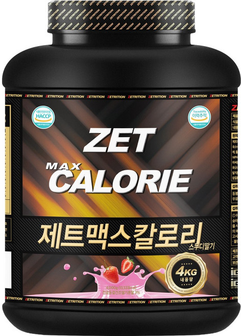 제트리션 제트맥스칼로리 4kg 스무디딸기 탄수화물, 1개