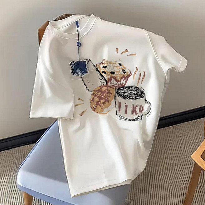 반팔티셔츠 남녀공용 데일리룩 스트릿룩 레터링 프린팅티 printed t-shirt