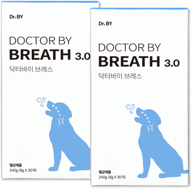 닥터바이 브레스 강아지 기관지 영양제 호흡기 켁켁거림 기침 보조제, 30회분, 호흡기/기관지, 2세트