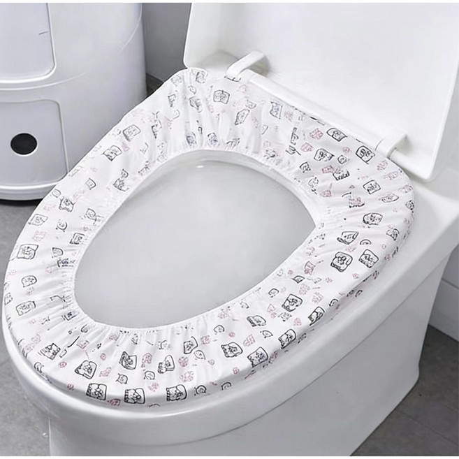 Hqzoomee 일회용 변기커버 부직포 도톰한 방수 30 개 HJMTTYH30P, 화이트, 30개