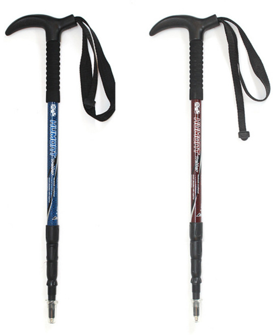 휴몬트 T자형 4단 등산스틱 MTL-425 (1자루) 두랄루민 6061 소재, 레드(1개)