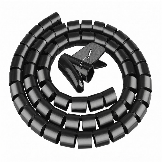 매직케이블 전선정리 보호 커버, 블랙