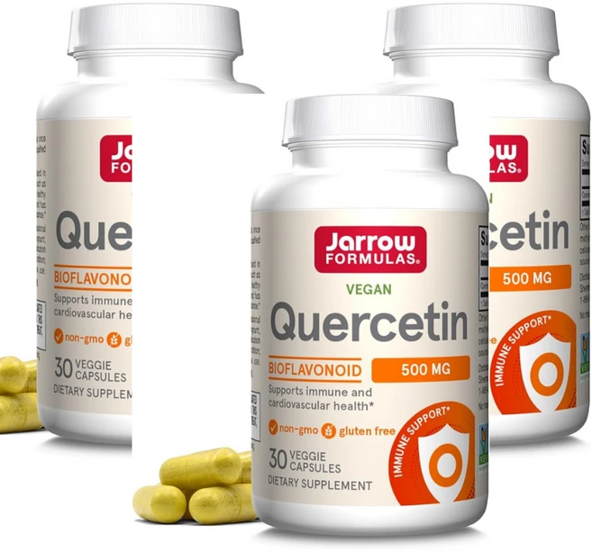 3통 자로우포뮬러스 비건 케르세틴 퀘르세틴 500mg 바이오 플라보노이드 베지캡슐 30정, 3개 - 쿠팡