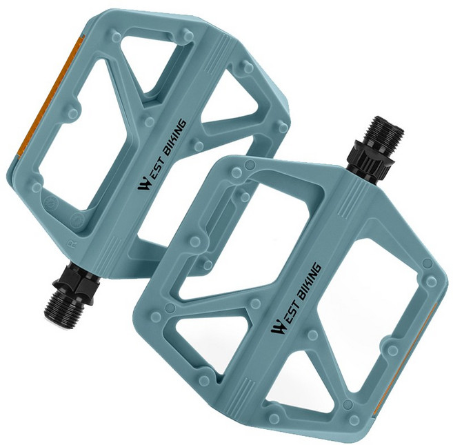 시그니처베이지 자전거 경량 페달 평페달 YPZ150, 블루