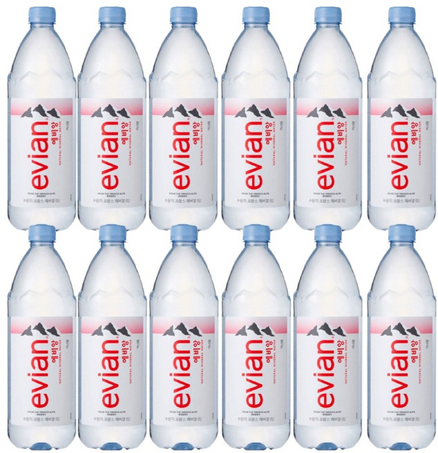 에비앙 생수, 1L, 12개