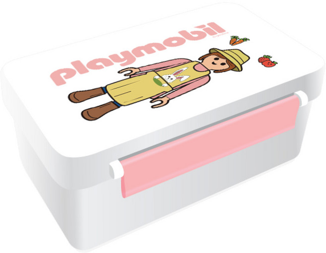 [무배]플레이모빌 피크닉 런치박스 파우치 블럭 캐릭터도시락 소풍 현장학습 레고도시락, 1개, 플레이모빌 런치박스_정원사 토끼
