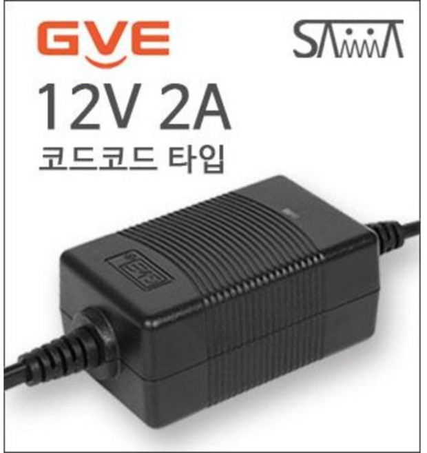12V 2A GVE 아답터 (코드코드타입) GM25-120200-7D, 1개