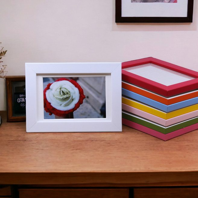 액자 사진액자 상장액자 탁상 벽걸이 포토 프레임, 화이트, 1개