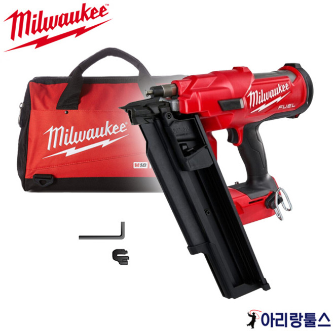 밀워키 M18 FFN21-0B0 18V 21도 프레이밍 타정기 타카 베어툴, 1개
