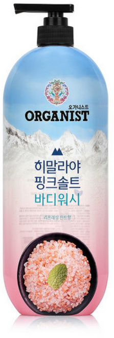 오가니스트 히말라야 핑크솔트 풍성한 거품 산뜻한 바디워시 민트향, 1개, 900g