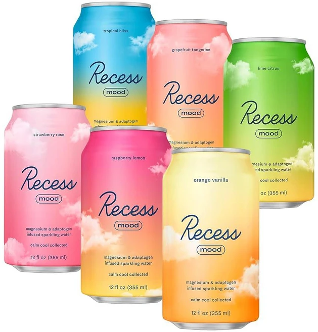 Recess Mood 마그네슘 보충제 음료 진정 음료 355ml(12온스) 12개 팩 (버라이어티 팩 12팩) *최고의 히트 샘플러*, Greatest Hits 샘플러, 355ml - 쿠팡
