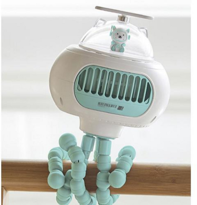 자바라 선풍기 유모차 무선 집게형 저소음 미니 게이밍 2층침대 책상용 테이블 문어발, 본품, 본품