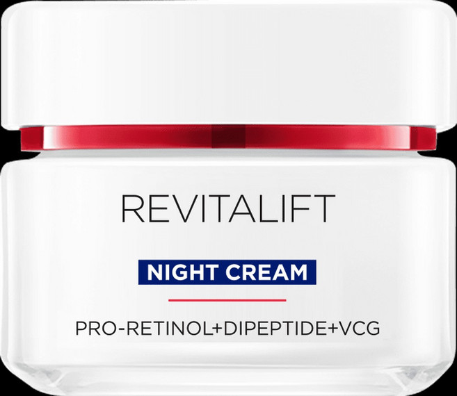 L'ORÉAL 巴黎萊雅 活力緊緻抗皺修護晚霜 Pro-Retinol 二胜肽 夜間保濕滋潤 緊緻肌膚 50ml, 1罐