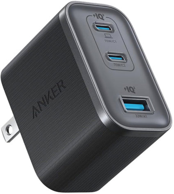 Anker A121A 70W 2C1A 氮化鎵充電器, 黑色, 1個