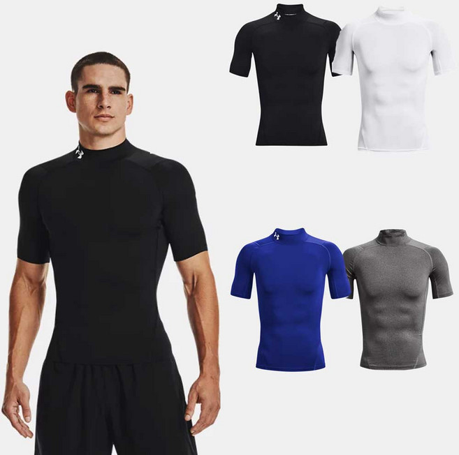 [언더아머 본사]남성 HeatGear 아머 컴프레션 모크 반팔 1372586