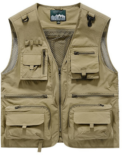 엘쏘 옴므 캐주얼 아웃도어 메쉬 멀티포켓 디자인 낚시 작업조끼