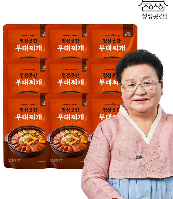 정성곳간 명인 강순의 부대찌개 400g 9팩, 없음, 9개