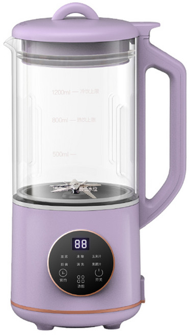 PYHO 가정용 두유 제조기 만등 제조기 두유기계 두유기 가정용 만능 제조기 콩국 주스 쌀죽 메이커, 퍼플, 퍼플, 퍼플