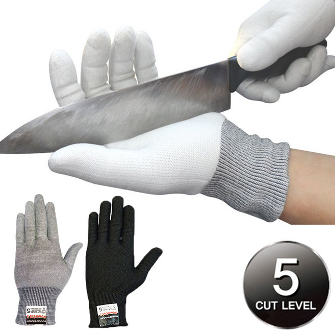 베임방지장갑 육가공장갑 핸드맥스 파워컷 레벨5 (1켤례), 회색, 1개