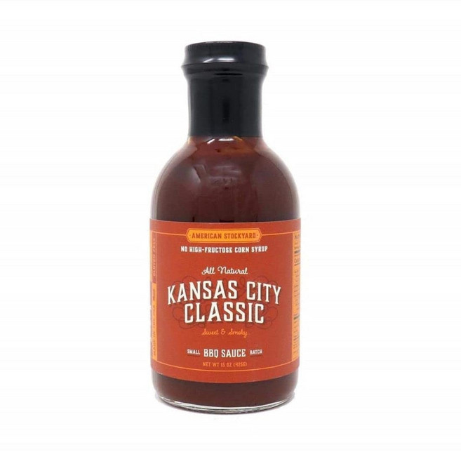 Organic Kansas City Classis BBQ Sauce - Made in US 유기농 캔자스 시티 클라시스 바베큐 소스 - 미국산 - 15.5온스 병 - 가족 친화적, 1개, 439g