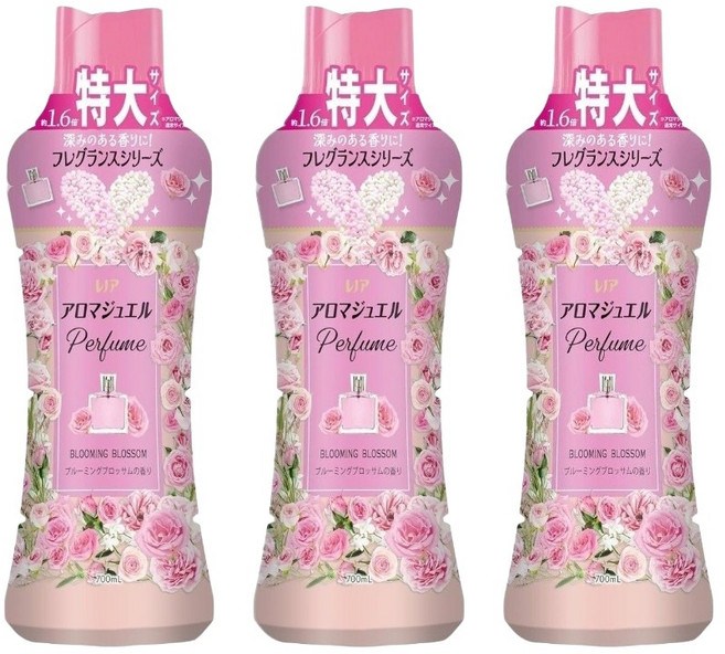 레노아 비즈 유연제 아로마 쥬얼 Perfume 블루밍 블로섬 700ml 3개