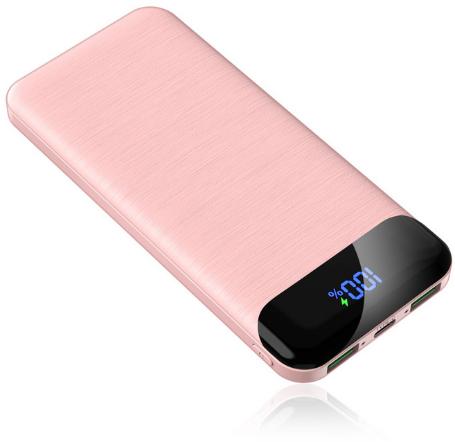 KLIFE 고속충전 대용량 보조배터리 10000mAh PD 22.5W QC3.0 잔량표시, 핑크-10000mah