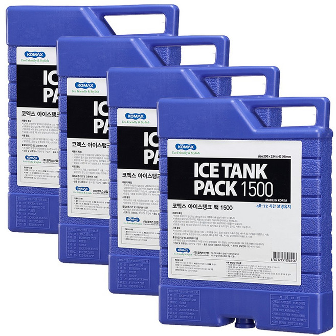 코멕스 아이스탱크 팩 1.5L, 1개, 4개