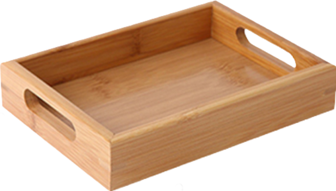 方形托盤 手工麵包點心甜點盤, Natural Wood, 1個