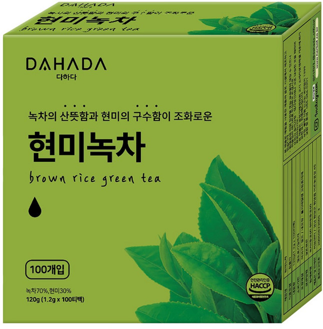 다하다 현미녹차, 1.2g, 100개입, 1개