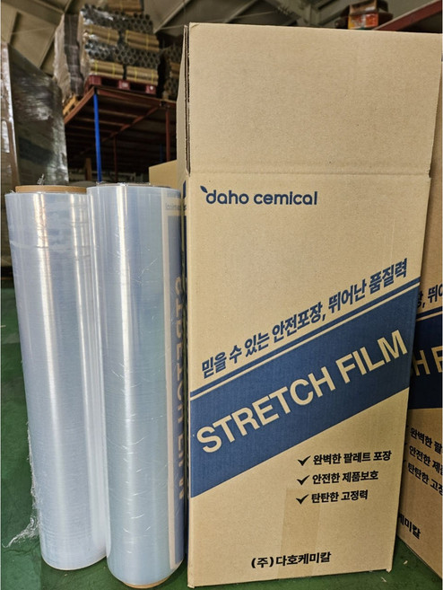 다호케미칼 스트레치필름 4개입 공업용랩 포장용랩 파렛트포장 산업용 파렛트랩, 15 mic 4롤 1박스