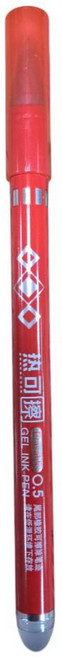 奧德賽 熱可擦擦擦筆 0.5mm, 紅色, 1個