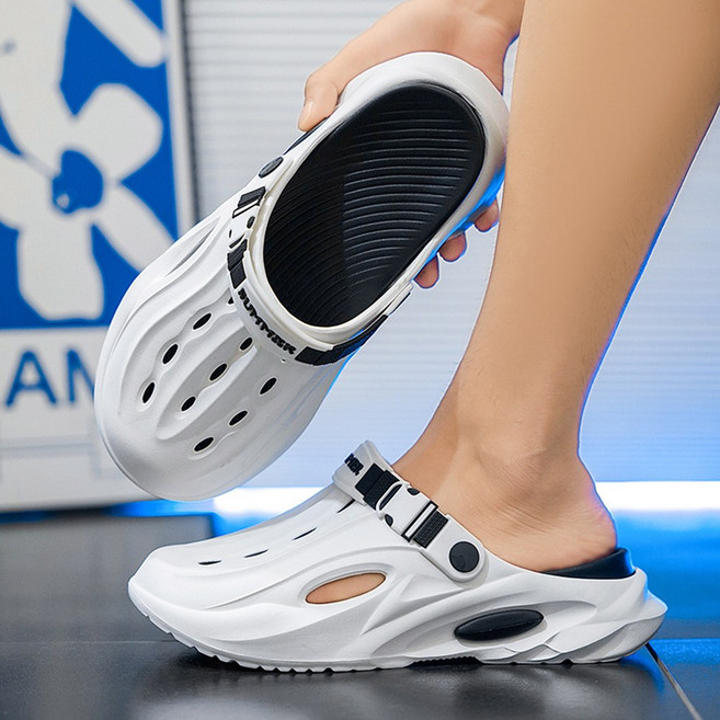 자칠 EVA 쿠션 슬리퍼 남자 3cm 키높이 워터파크 물놀이 신발 아웃도어 드라이빙 샌들