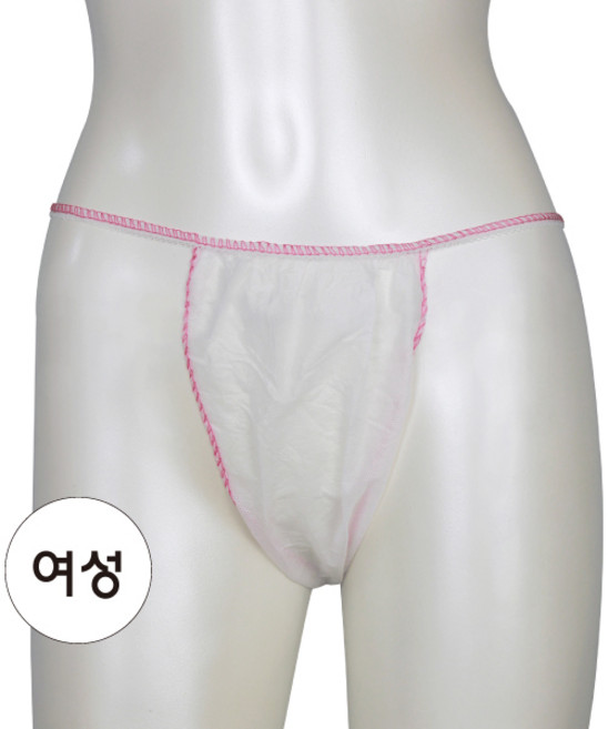 [다오몰] 일회용 부직포 T 팬티 FREE (100장) 화이트 여성용 에스테틱 팬티 왁싱샵 팬티 체형관리실 여행용 속옷 입원용 팬티 개별포장 속옷 편리한 뒷정리 업소용 에스테틱소모
