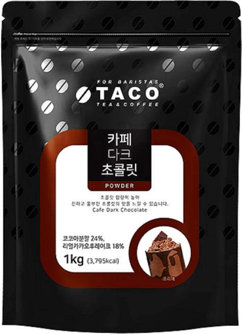 타코 카페다크초콜릿 코코아 핫초코 분말, 1kg, 1개입, 9개
