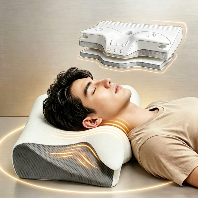 IMIS 이중 높이 조절-독일 바스프 메모리폼 경추 베개-이중 커버, 1개, 옵션 / 색상