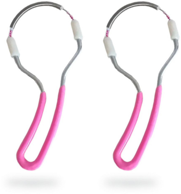 데일리앳 얼굴 잔털제거기 솜털정리 저자극, 2개, 핑크