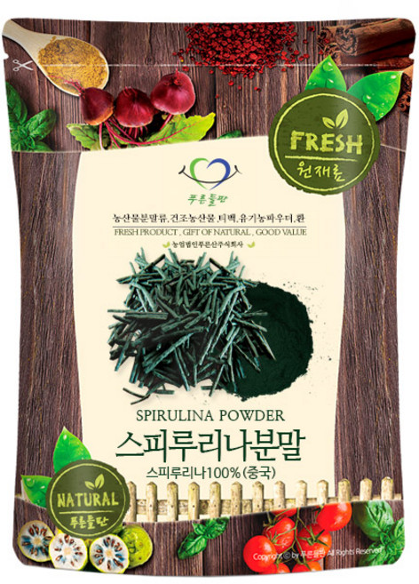 푸른들판 스피루리나 100% 분말 가루 스피룰리나 파우더, 500g, 1개