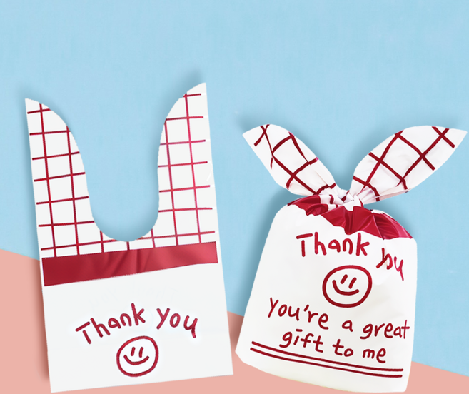 리리월드 귀여운 구디백 어린이집 선물 포장 보자기 봉투, 50장, 07 땡큐스마일