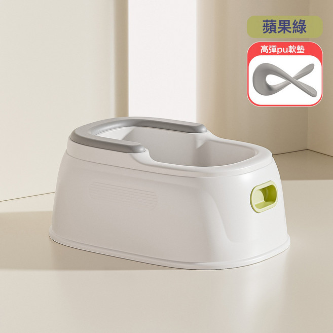 新款嬰兒洗屁屁神器寶寶家用多功能洗浴盆小孩專用可坐浴盆坐便器, 1個, PU墊-蘋果綠:1個