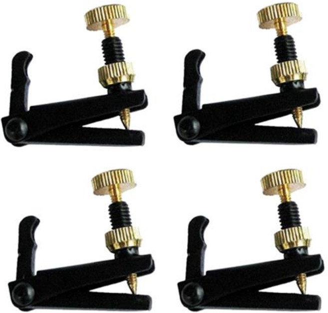 바이올린 스트링 튜너 파인 조절기 부품 3 4 - 4 4 액세서리 블랙 4 개, 한개옵션0