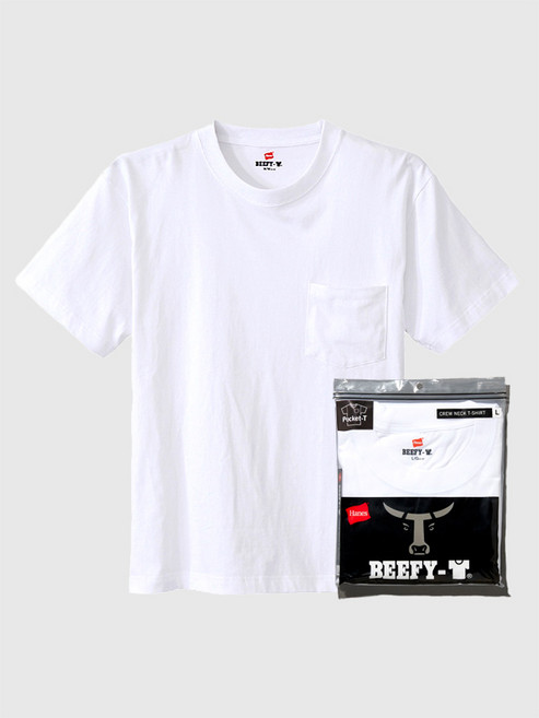 고양이 포스 Hanes BEEFY 헤인즈 비피 T 셔츠 맨즈 레이디스 반소매 블랙 화이트 유니섹스 큰 사이즈 면 100 무지 포켓 스포츠 캐주얼 팩 헤비 웨이트 크루 넥 원통 H5