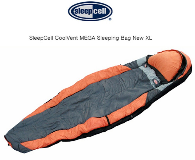 슬립셀 쿨벤트 메가 침낭 슬리핑백 3계절용 에어 베개 포함 캠핑, 블루, 1개