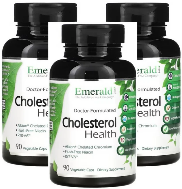 Emerald Laboratories 콜레스테롤 헬스 90 베지캡슐, 3개 - 쿠팡