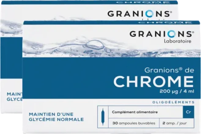 GRANIONS 크롬 200mcg/4ml 30앰플x2 (2개월) - 쿠팡