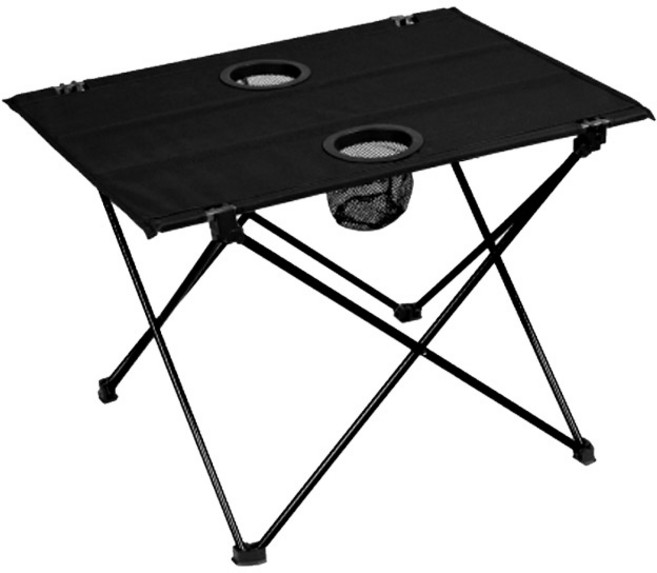 KOOLMAN(쿨맨) 백패킹 초경량 접이식 캠핑테이블 B형 (2구 그물망), 초경량 테이블 B형 (2구) -black, 초경량 테이블 B형 (2구) - 블랙